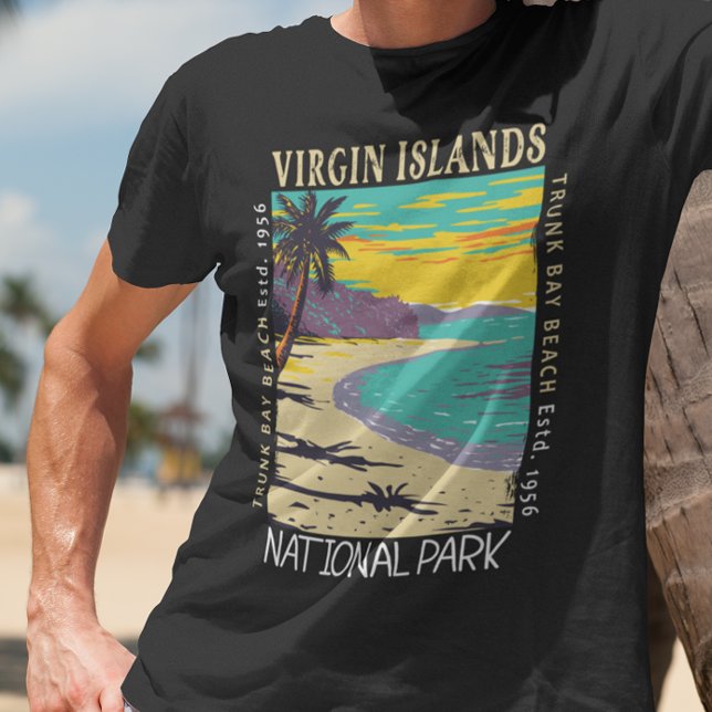 T-shirt Parc national des Îles Vierges Trunk Bay en état d (Créateur téléchargé)