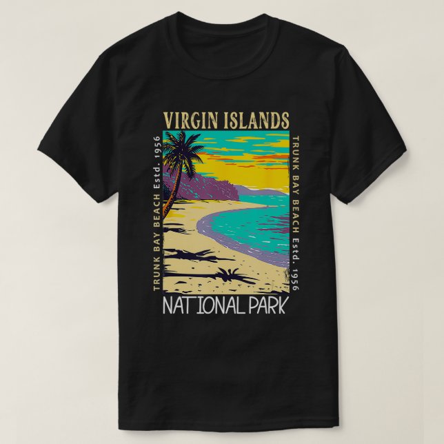 T-shirt Parc national des Îles Vierges Vintage (Design devant)