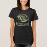 T-shirt Parc national des Lacs Plitvice Croatie Aquarelle<br><div class="desc">Conception de l'aquarelle de Plitvice Lakes. Le parc a été fondé en 1949 et se trouve dans la zone karstique montagneuse du centre de la Croatie,  à la frontière avec la Bosnie-Herzégovine.</div>