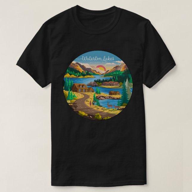 T-shirt Parc national des Lacs-Waterton (Design devant)