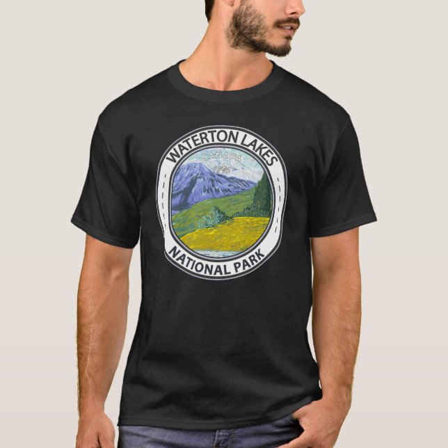 T-shirt Parc national des Lacs-Waterton Badge Canada (Devant)
