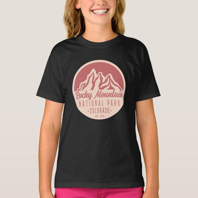 T-shirt Parc national des Rocheuses Colorado (Devant)