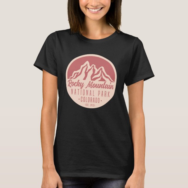 T-shirt Parc national des Rocheuses Colorado (Devant)