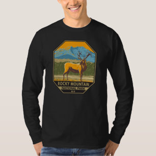 T-shirt Parc national des Rocheuses Colorado Elk Vintage