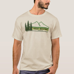 T-shirt Parc national des Rocheuses Grandes vertes