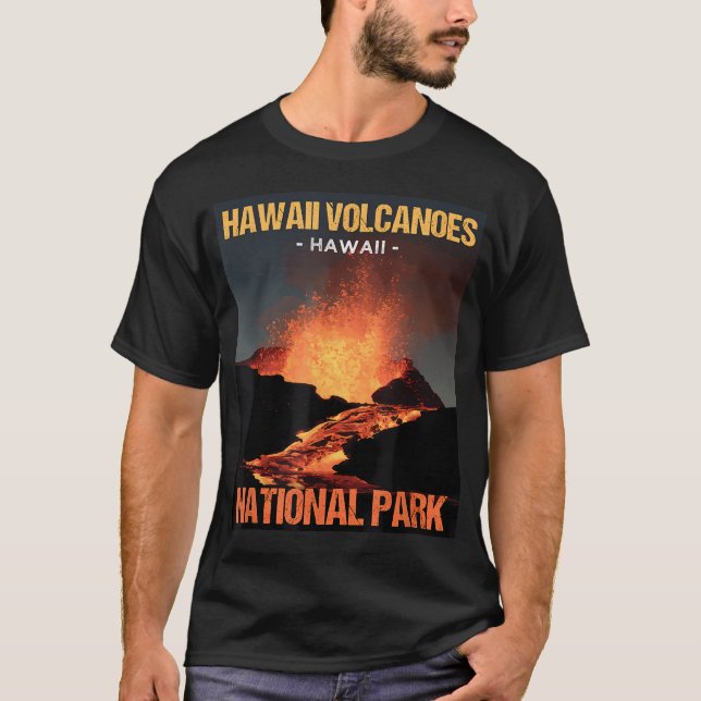 T-shirt Parc national des volcans d'Hawaï (Devant)