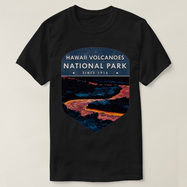 T-shirt Parc national des volcans d'Hawaii (Design devant)