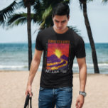 T-shirt Parc national des volcans d'Hawaii Vintage perturb<br><div class="desc">Design d'illustration vectorielle des volcans d'Hawaii. Le parc se trouve sur l'île d'Hawaii. Au coeur se trouvent les volcans actifs Kīlauea et Mauna Loa.</div>