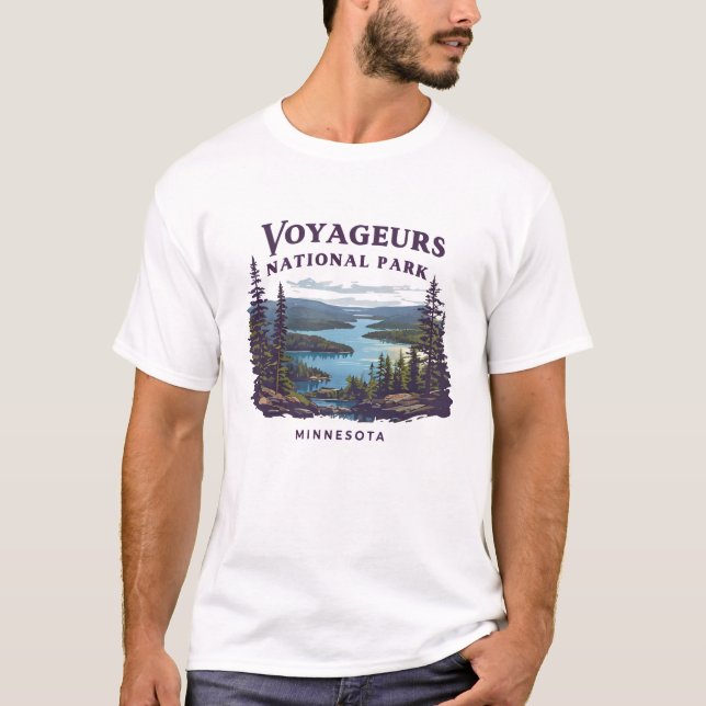 T-shirt Parc national des Voyageurs Minnesota Graphisme (Devant)