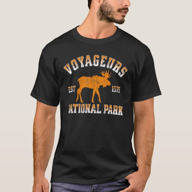 T-shirt Parc national des Voyageurs Minnesota Moose Outdoo (Devant)