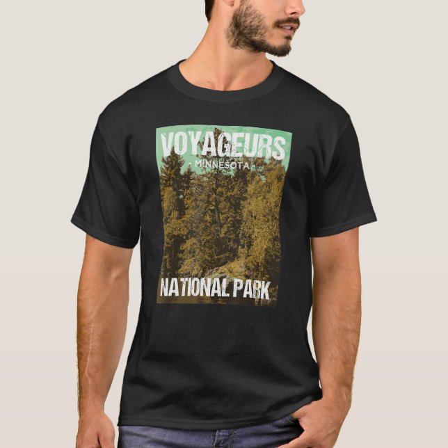 T-shirt Parc national des Voyageurs Minnesota Poster Desig (Devant)