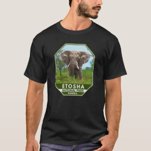 T-shirt Parc national d'Etosha Namibie Elephant Aquarelle