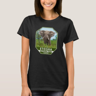 T-shirt Parc national d'Etosha Namibie Elephant Aquarelle