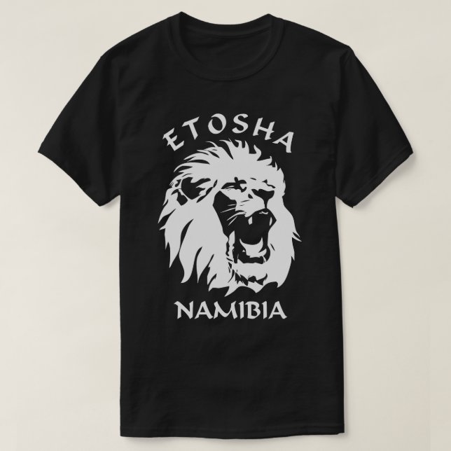T-shirt Parc national d'Etosha Namibie Face de lion (Design devant)