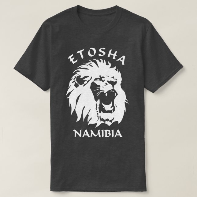 T-shirt Parc national d'Etosha Namibie Face de lion (Design devant)
