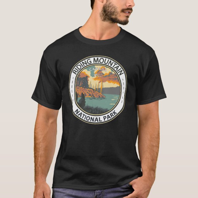 T-shirt Parc national du Canada du Mont-Riding Badge Vinta (Devant)