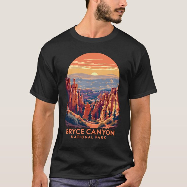 T-shirt Parc national du canyon de Bryce - Hoodoos au leve (Devant)