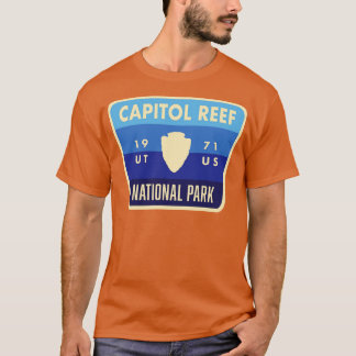 T-shirt Parc national du Capitol Reef Arrowhead bleu rétro