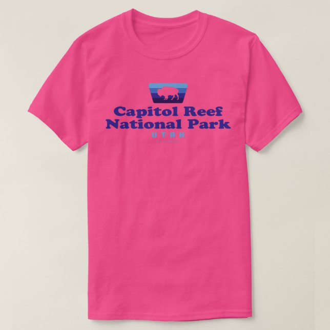 T-shirt Parc national du Capitol Reef Arrowhead Retro Buff (Design devant)