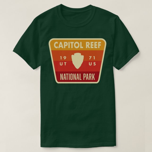 T-shirt Parc national du Capitol Reef Arrowhead rouge (Design devant)