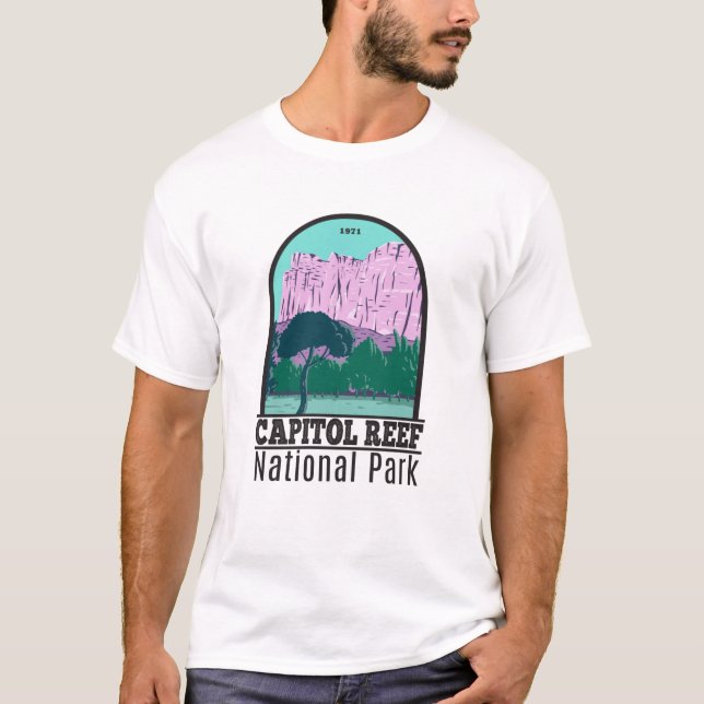 T-shirt Parc national du Capitol Reef Utah Vintage (Devant)