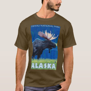 T-shirt Parc national du Denali Alaska Vintage voyage Moos