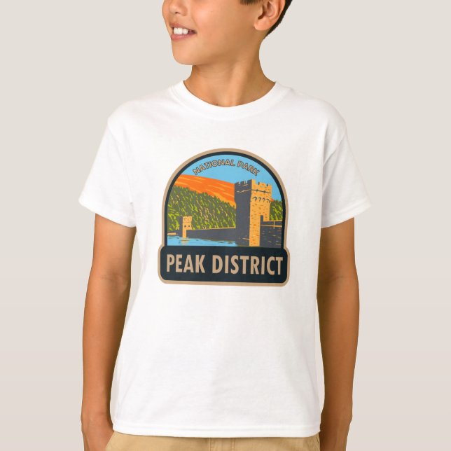 T-shirt Parc national du district de Peak Angleterre Vinta (Devant)