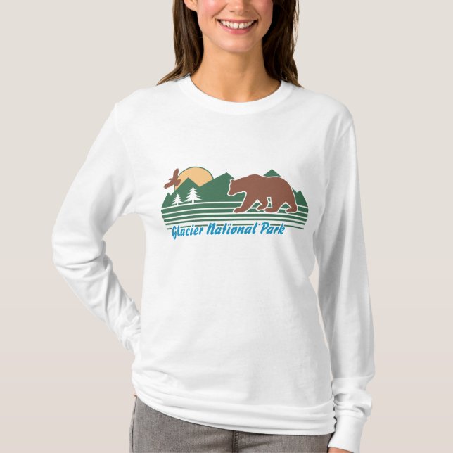 T-shirt Parc national du Glacier (Devant)