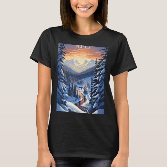 T-shirt Parc national du Glacier (Devant)