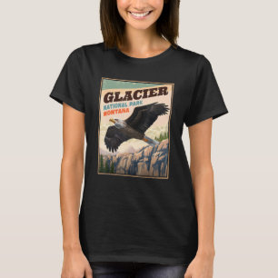 T-shirt Parc national du Glacier Eagle Vintage Look