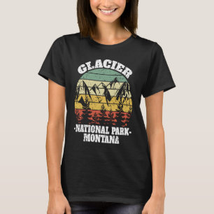 T-shirt Parc national du Glacier Montana Vintage rétro