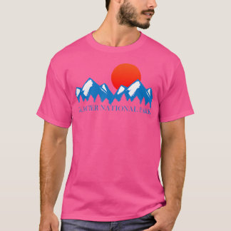 T-shirt Parc national du Glacier-Mountain Sunset-Randonnée