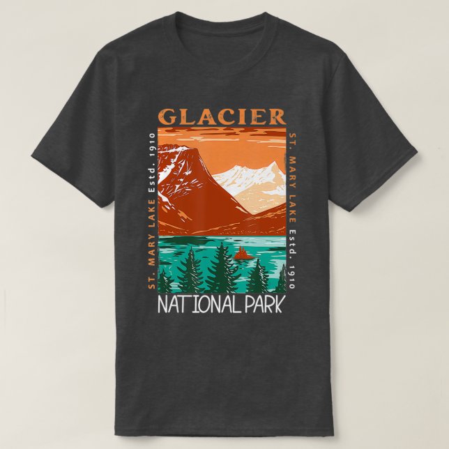 T-shirt Parc national du Glacier St (Design devant)