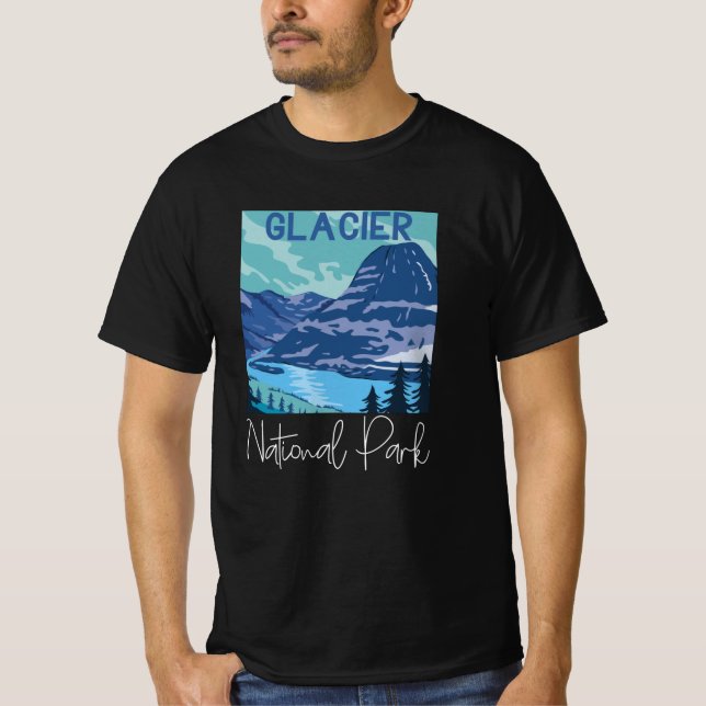 T-shirt Parc national du Glacier USA (Devant)