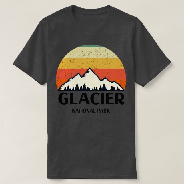 T-shirt Parc national du Glacier vintage (Design devant)