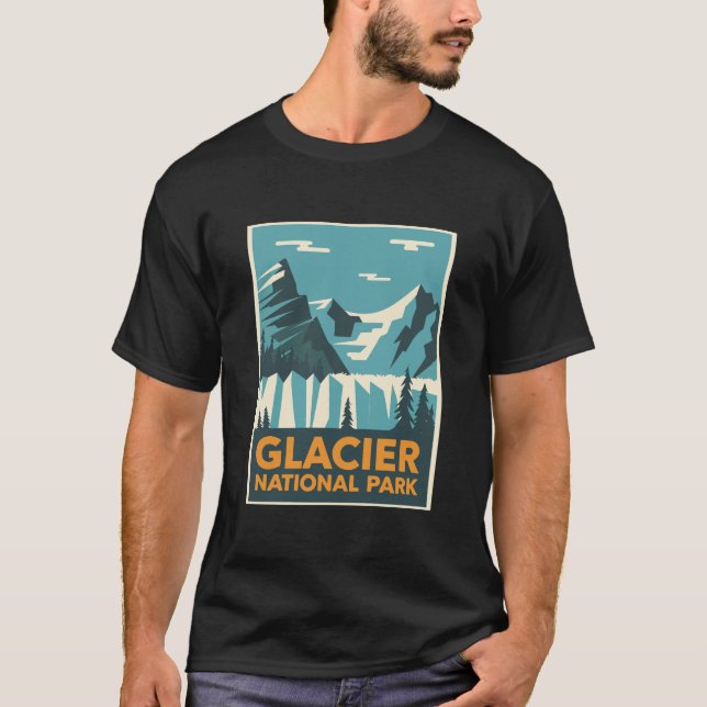 T-shirt Parc national du Glacier vintage (Devant)