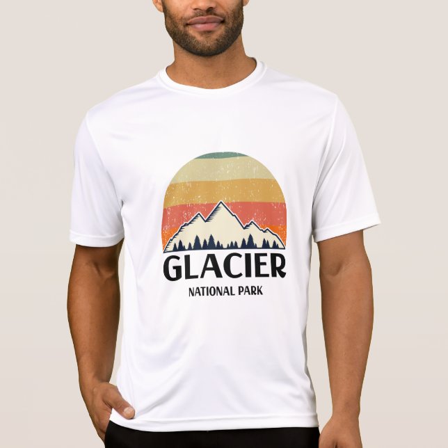 T-shirt Parc national du Glacier vintage (Devant)