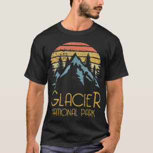 T-shirt Parc national du Glacier vintage Montana Retro
