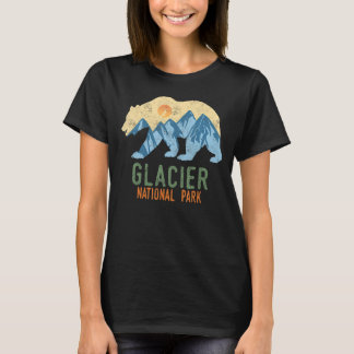T-shirt Parc national du Glacier vintage Rétro Montana Our