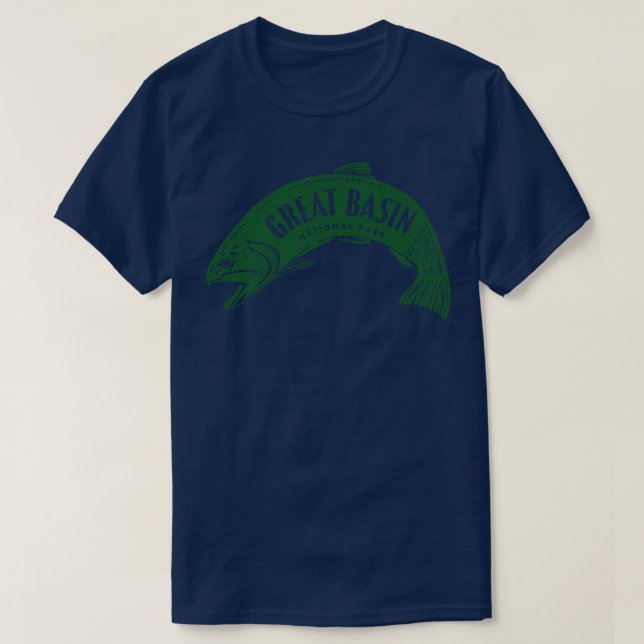 T-shirt Parc national du Grand Bassin Poisson vert (Design devant)