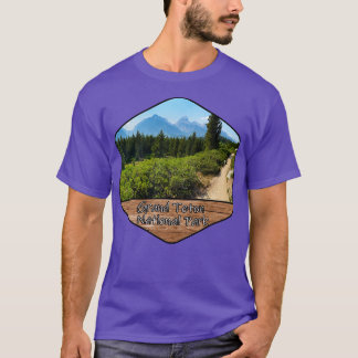T-shirt Parc national du Grand Teton Le sentier du lac Tag