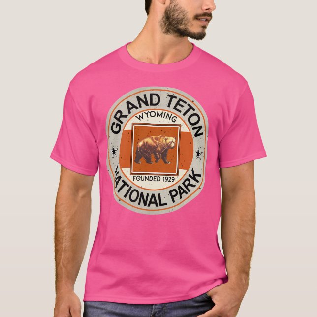 T-shirt Parc national du Grand Teton Wyoming Bear Mountain (Devant)