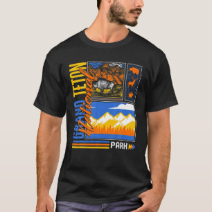 T-shirt Parc national du Grand Teton Wyoming Mountain Rand