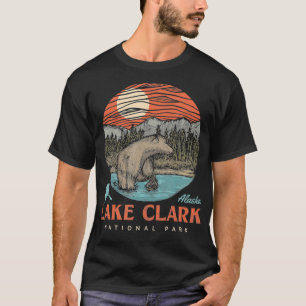 T-shirt Parc national du lac Clark Vintage Alaska Ours ext