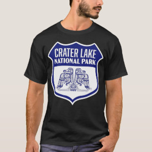 T-shirt Parc national du lac Crater Bouclier d'oiseaux rét