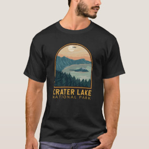 T-shirt Parc national du lac Crater Emblem Vintage