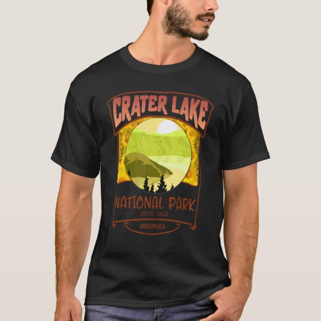 T-shirt Parc national du lac Crater Oregon Nature Randonné (Devant)