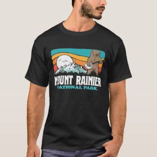 T-shirt Parc national du Mont Rainier Montagnes Banjo Bear