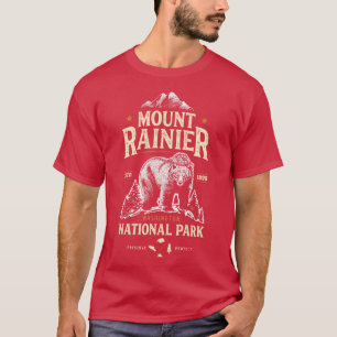 T-shirt Parc national du Mont Rainier Washington Bear Vint