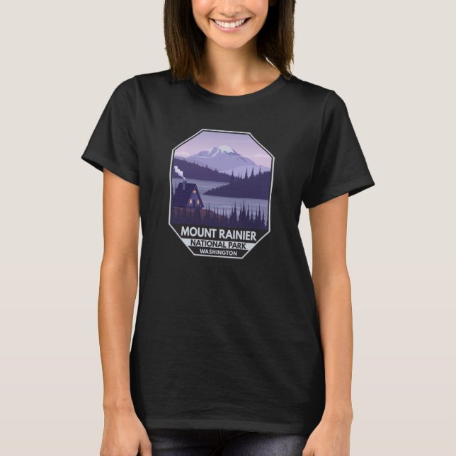 T-shirt Parc national du Mont Rainier Washington Cabine Re (Devant)